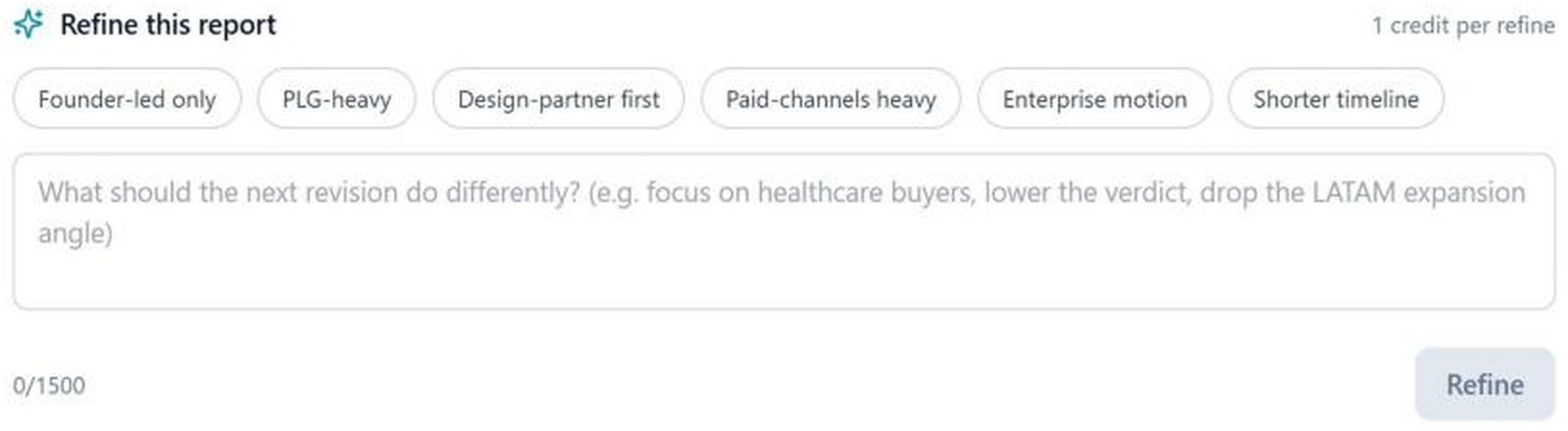 NELL refine bar for regenerating the GTM strategy around founder-led, PLG, design-partner, enterprise, or shorter-timeline motions.